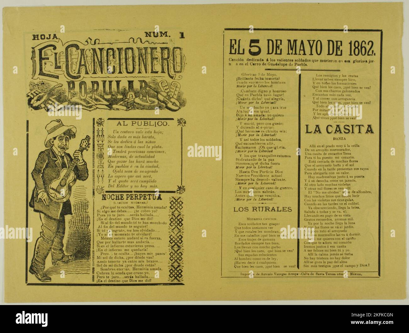 El cancionero popular, hoja num. 1 (The Popular Songbook, Sheet No. 1 ...