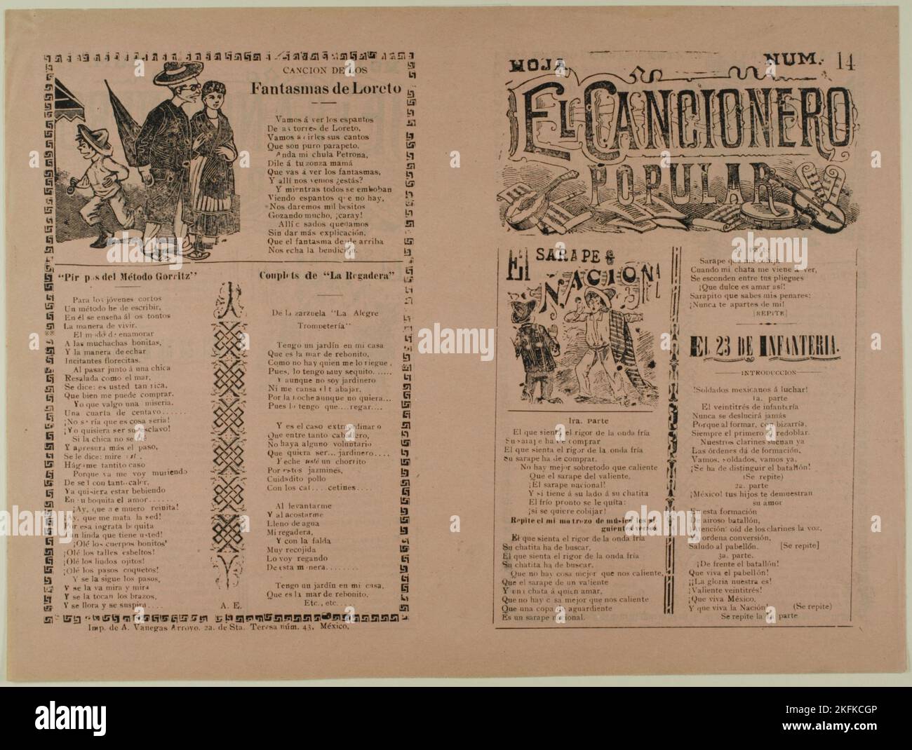 El cancionero popular, hoja num. 14 (The Popular Songbook, Sheet No. 14 ...