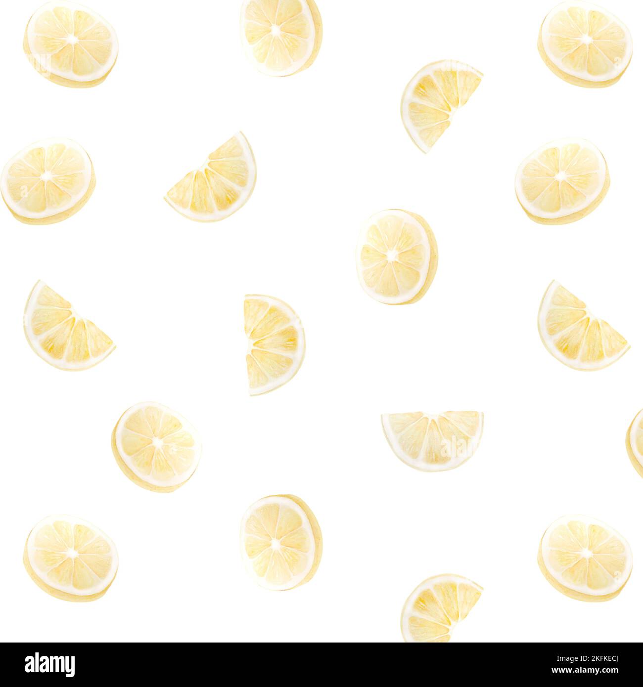 Watercolor seamless pattern with lemons on white background Stock Photo ...