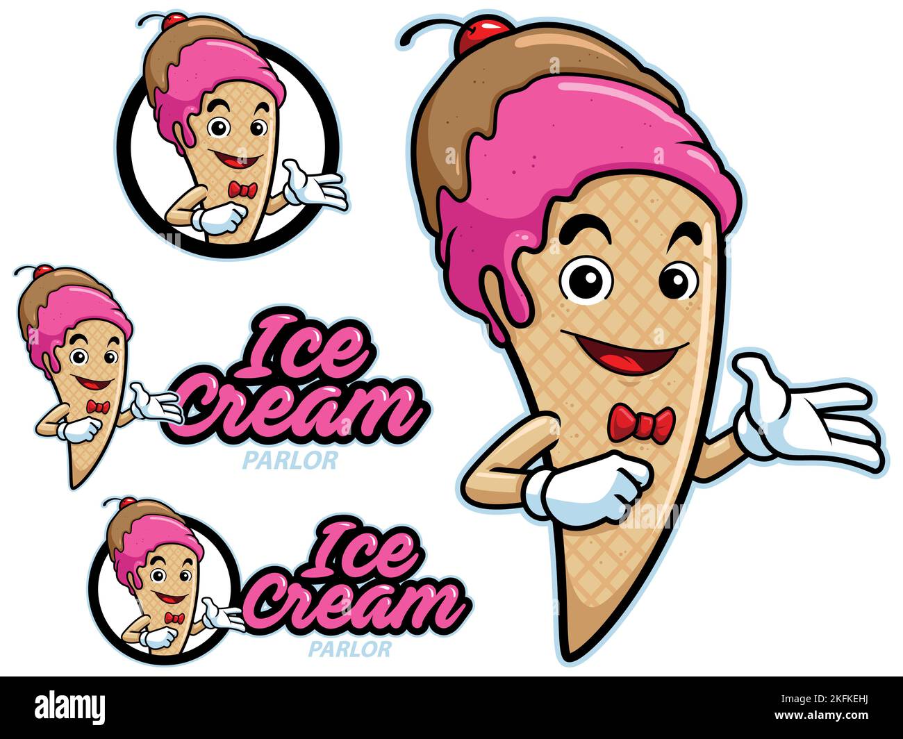 Ice Cream Mascot Stock Vector Image & Art Alamy