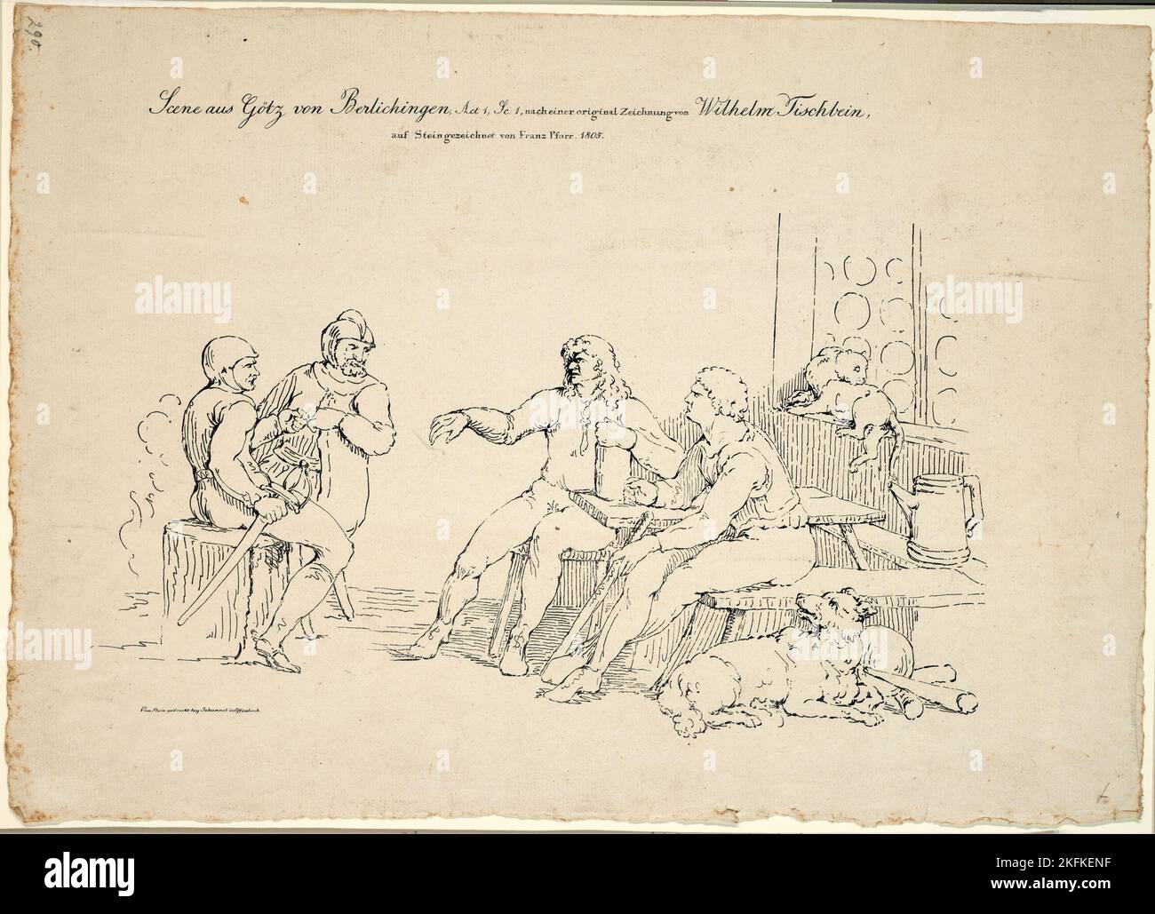 Act 1, Scene 1 from G&#xf6;tz von Berlichingen, 1805. Stock Photo