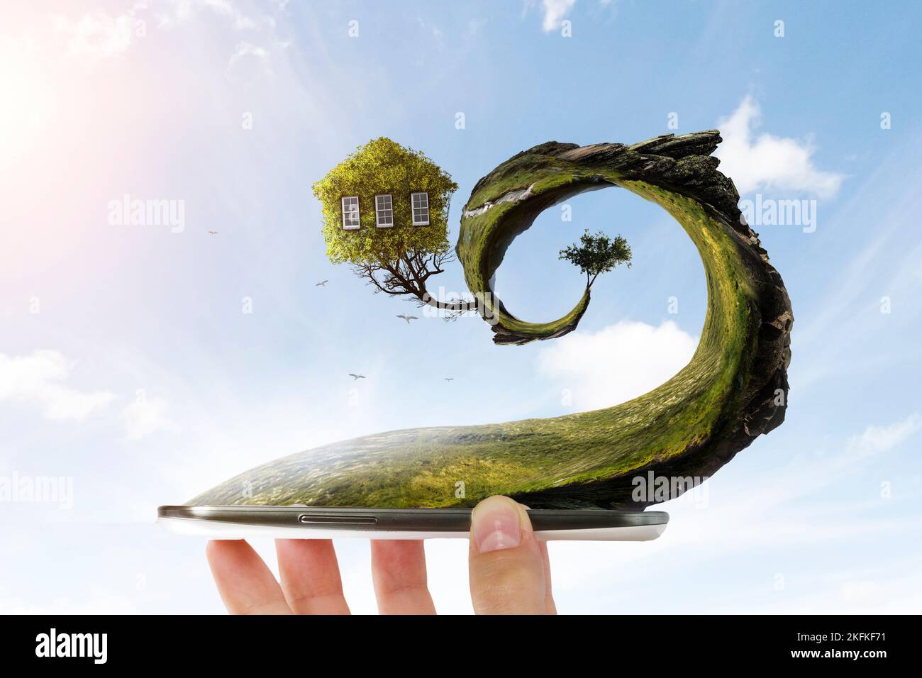 Ecology and global communication concept Stock Photo - Alamy