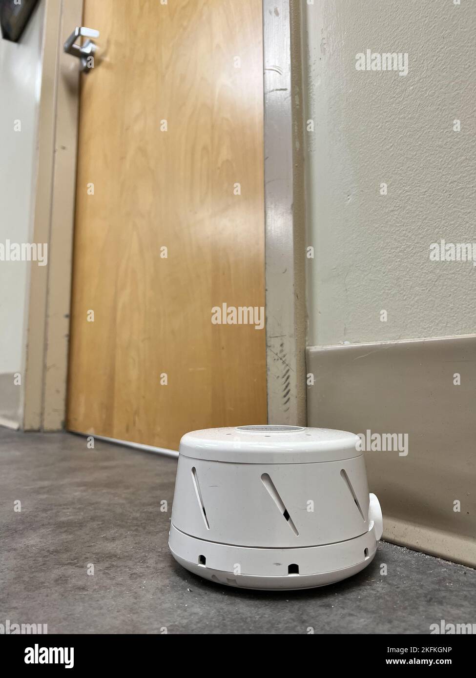 Privacy devices sit outside the doors of every office of the Army