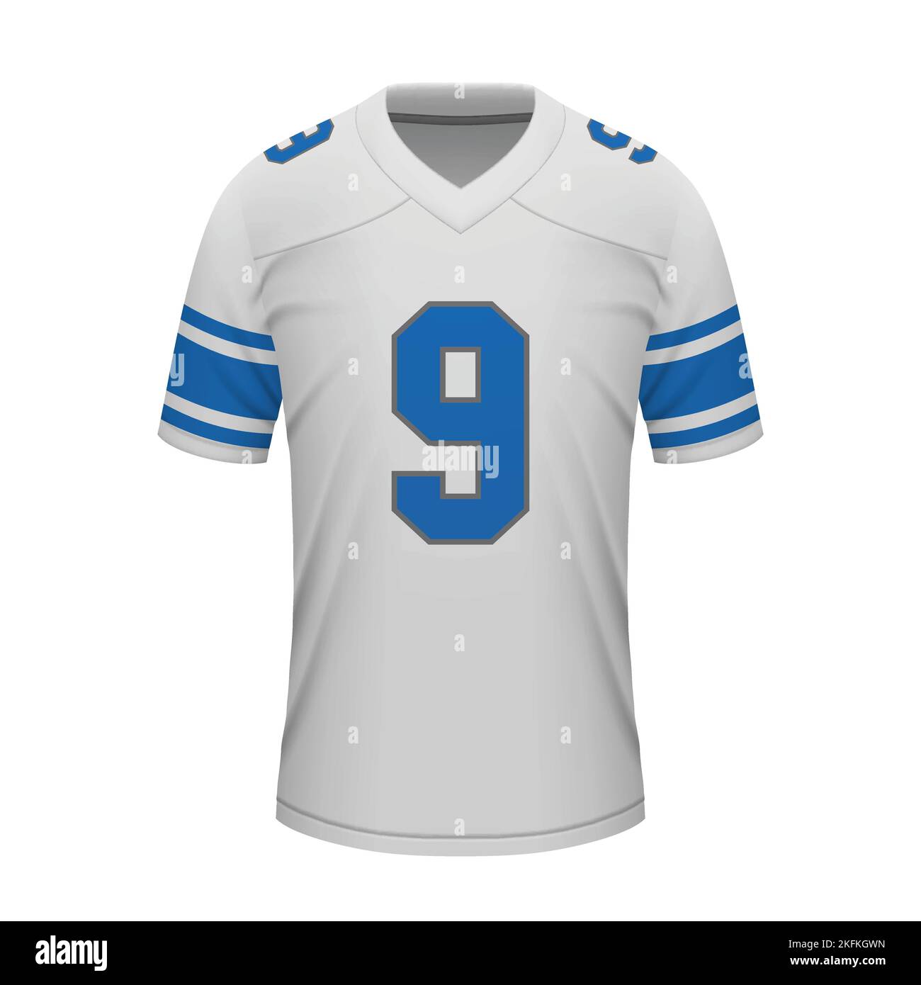 Realistic american football jersey Detroit Lions shirt template for kit. Vector illustration Stock Vector Image Art Alamy