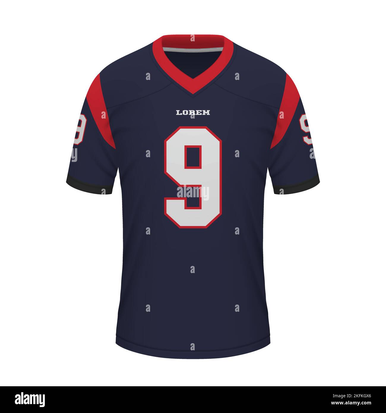 Realistic American football shirt of Houston, jersey template for sport
