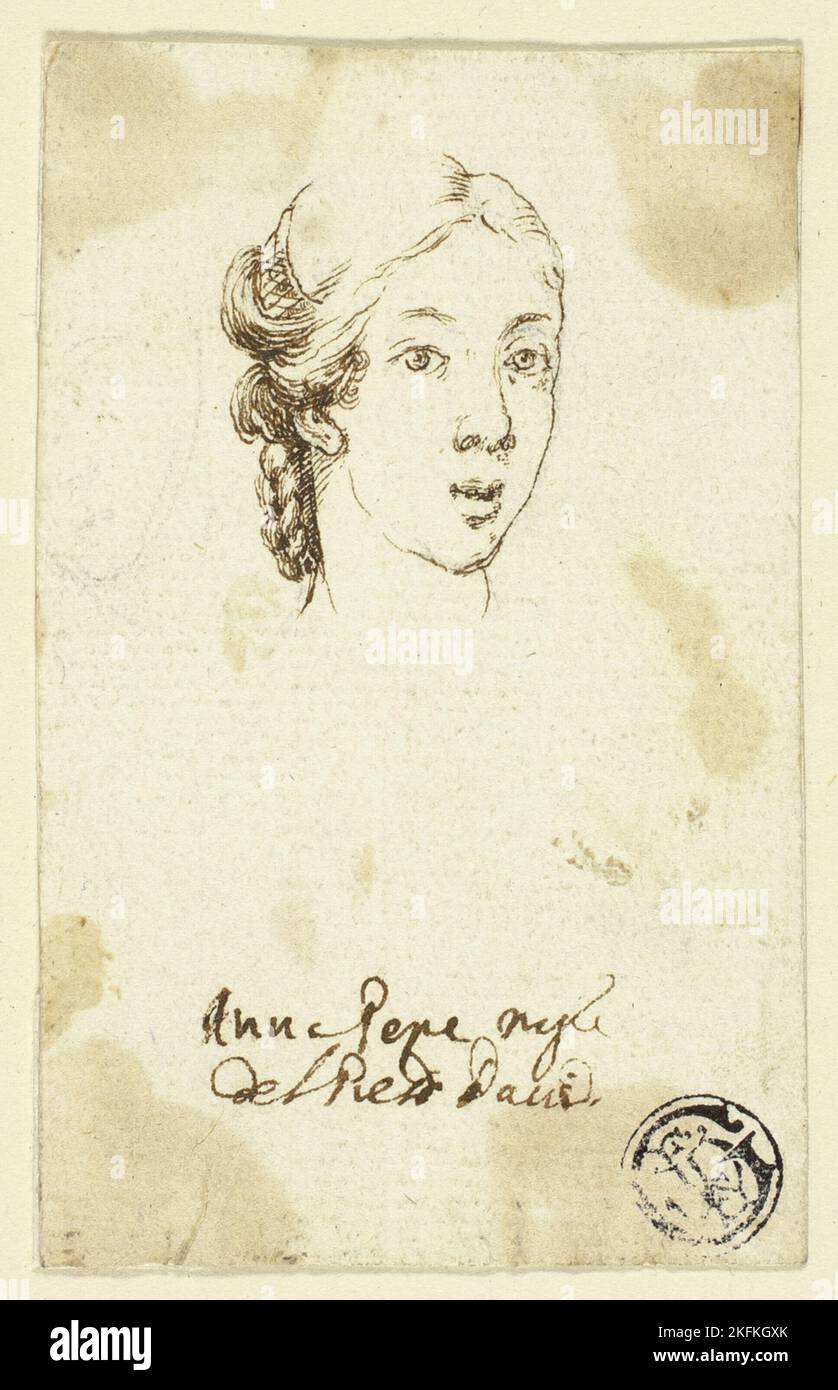 Female Portrait Head, n.d. Attributed to Stefano della Bella Stock ...