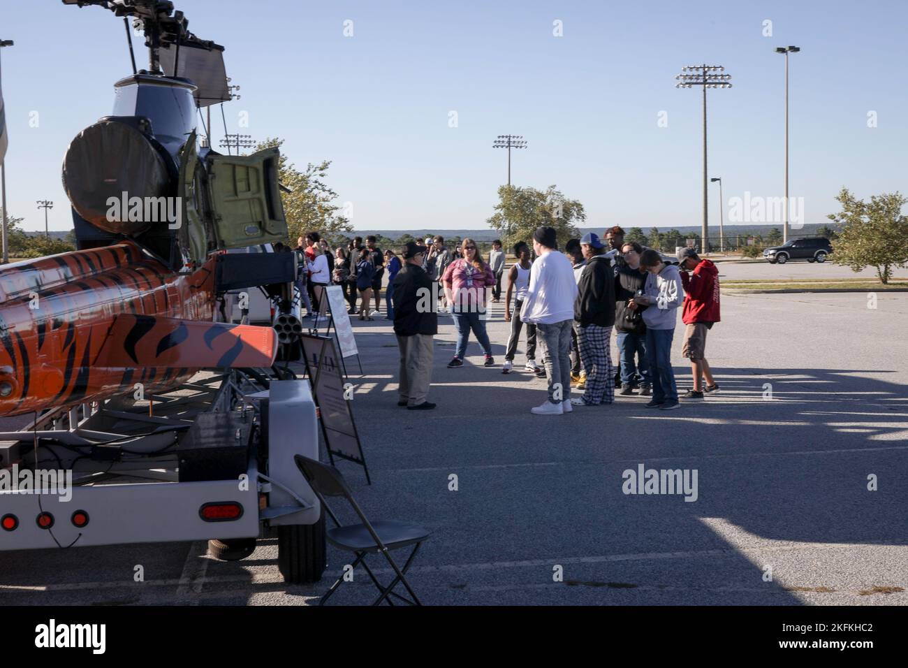 A member of Celebrate Freedom Foundation teaches students about the