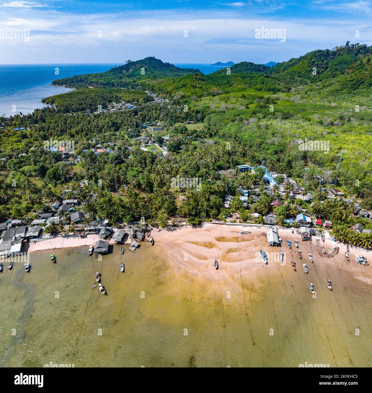 Aerial view of koh Mook or koh Muk island, in Trang, Thailand Stock ...