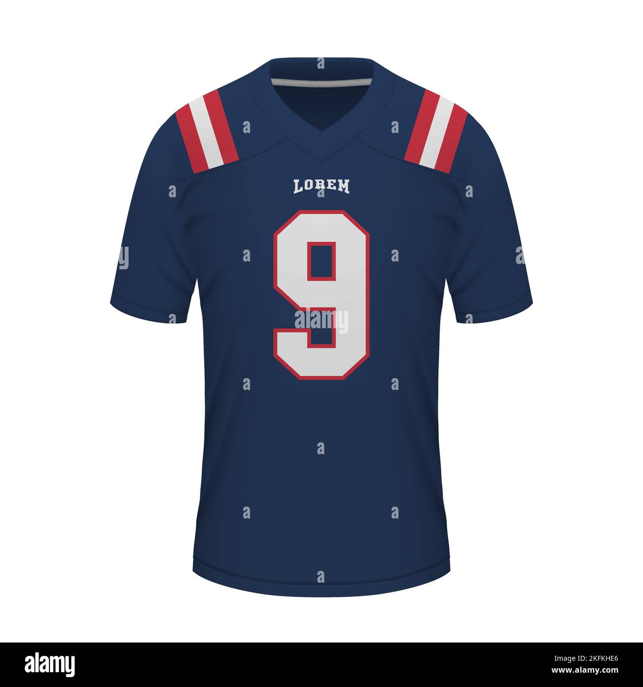 Realistic American football shirt of New England, jersey template for