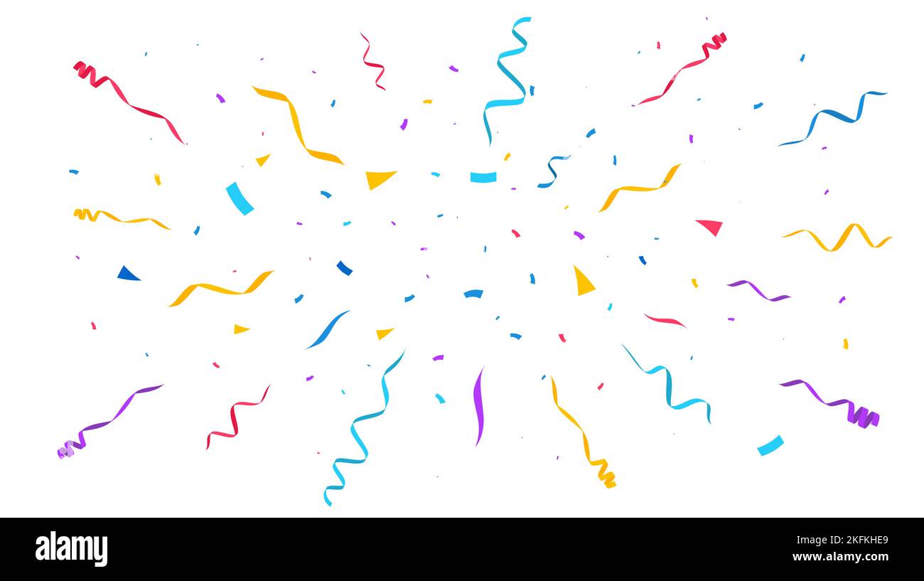Confetti burst background. Festive backdrop. Party design with colorful ...