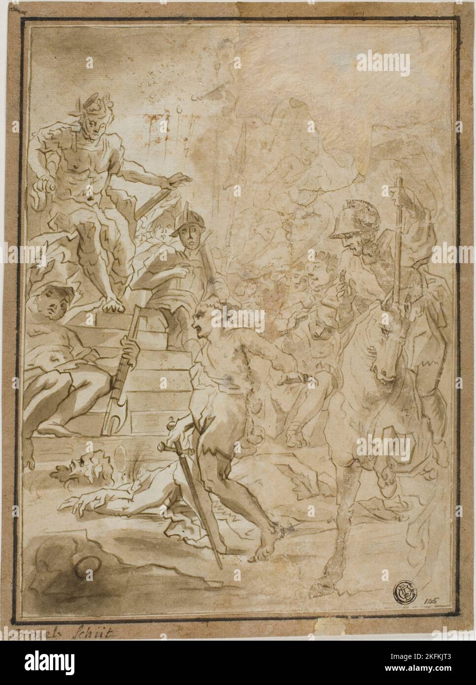 Beheading of Male Saint in Presence of Roman Ruler, n.d. Attributed to ...