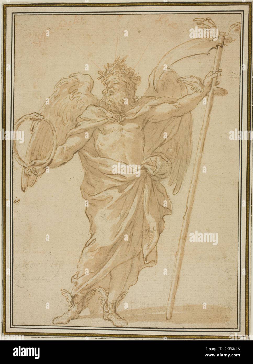 Father Time, ca. 1620-1650. Attributed to Alessandro Algardi. Stock Photo
