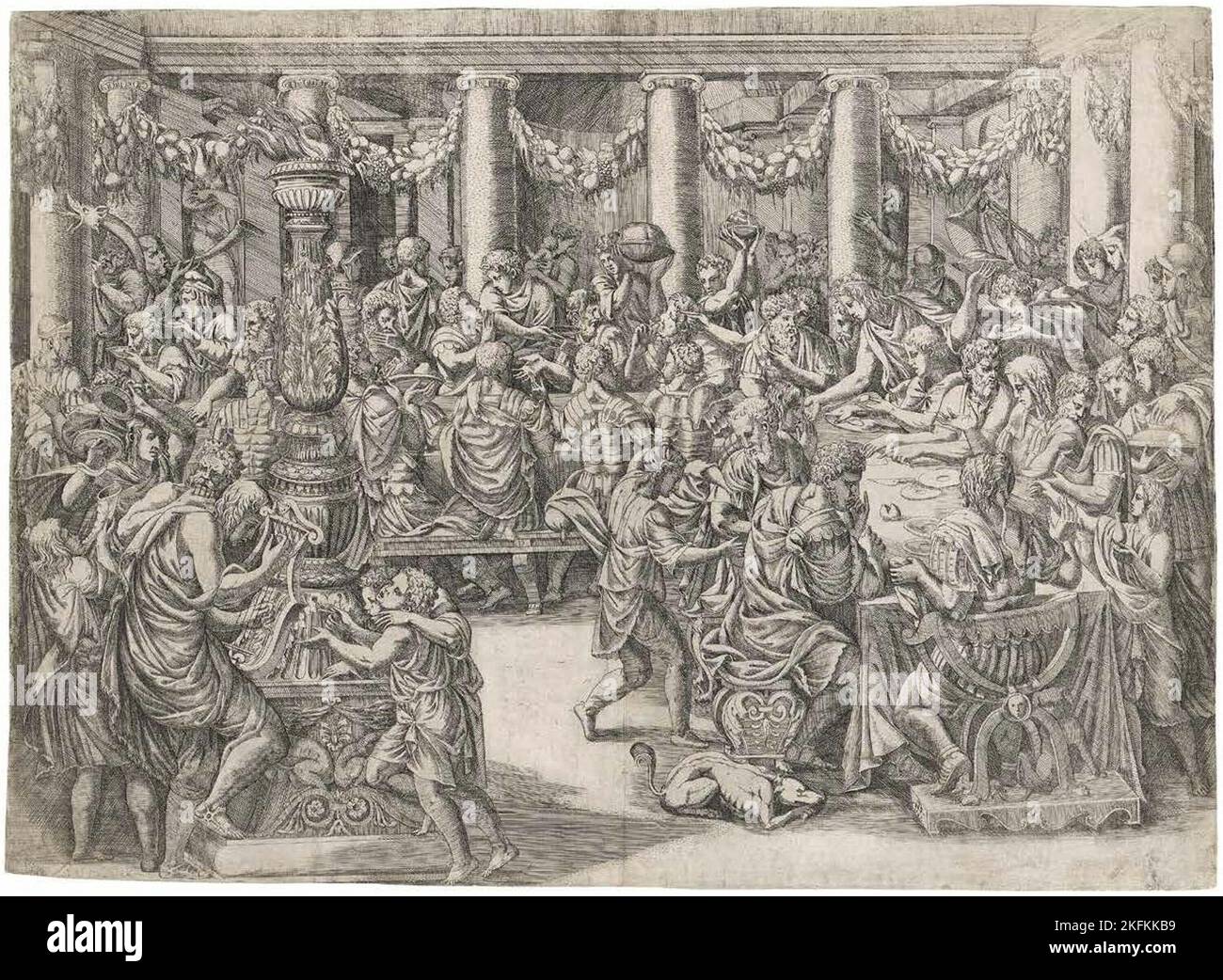The Banquet of Scipio, 1543. Stock Photo