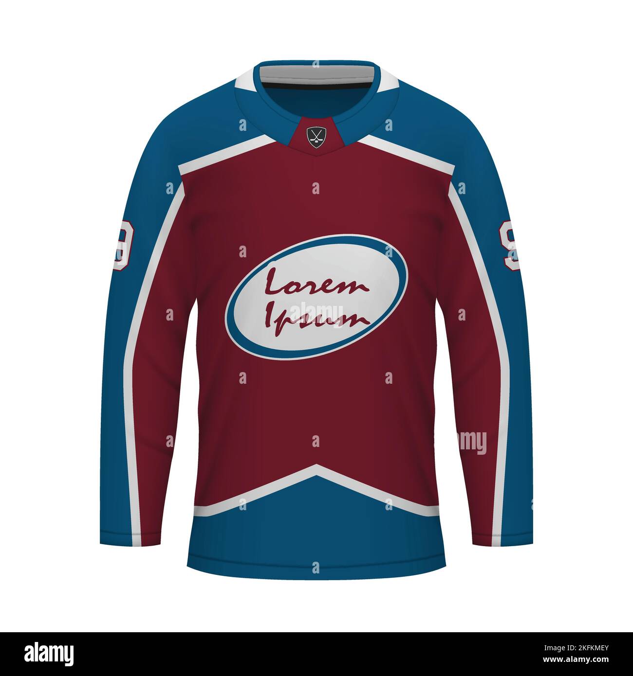 Realistic Ice Hockey shirt of Colorado, jersey template for sport