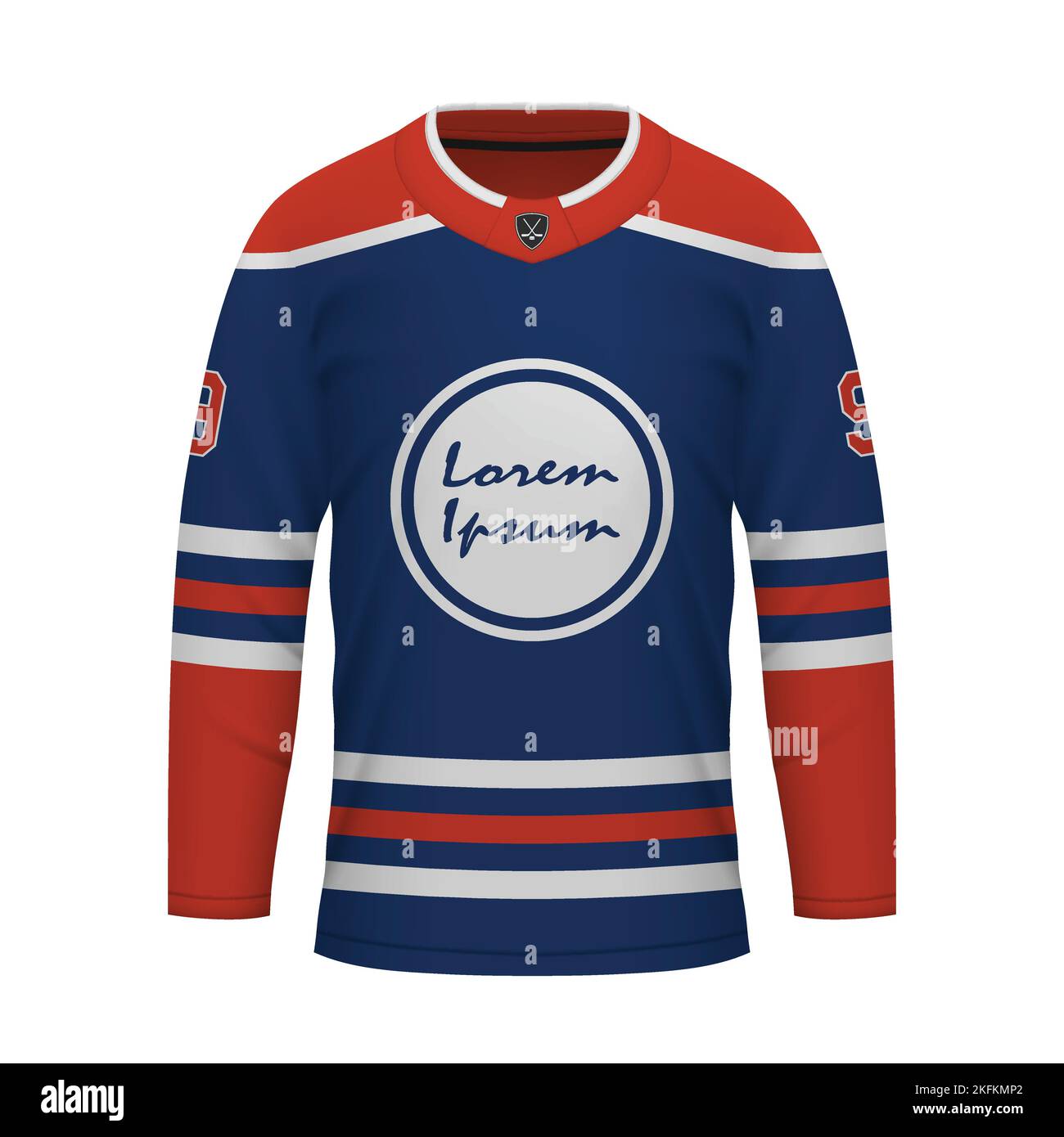 Realistic Ice Hockey shirt of Edmonton, jersey template for sport