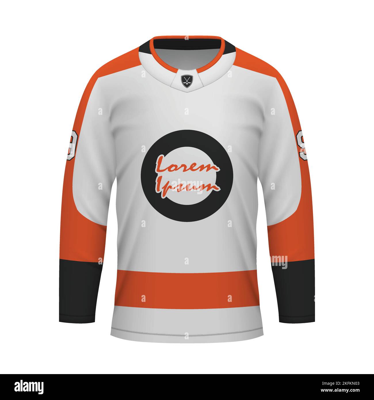 Realistic Ice Hockey away jersey Philadelphia, shirt template for sport