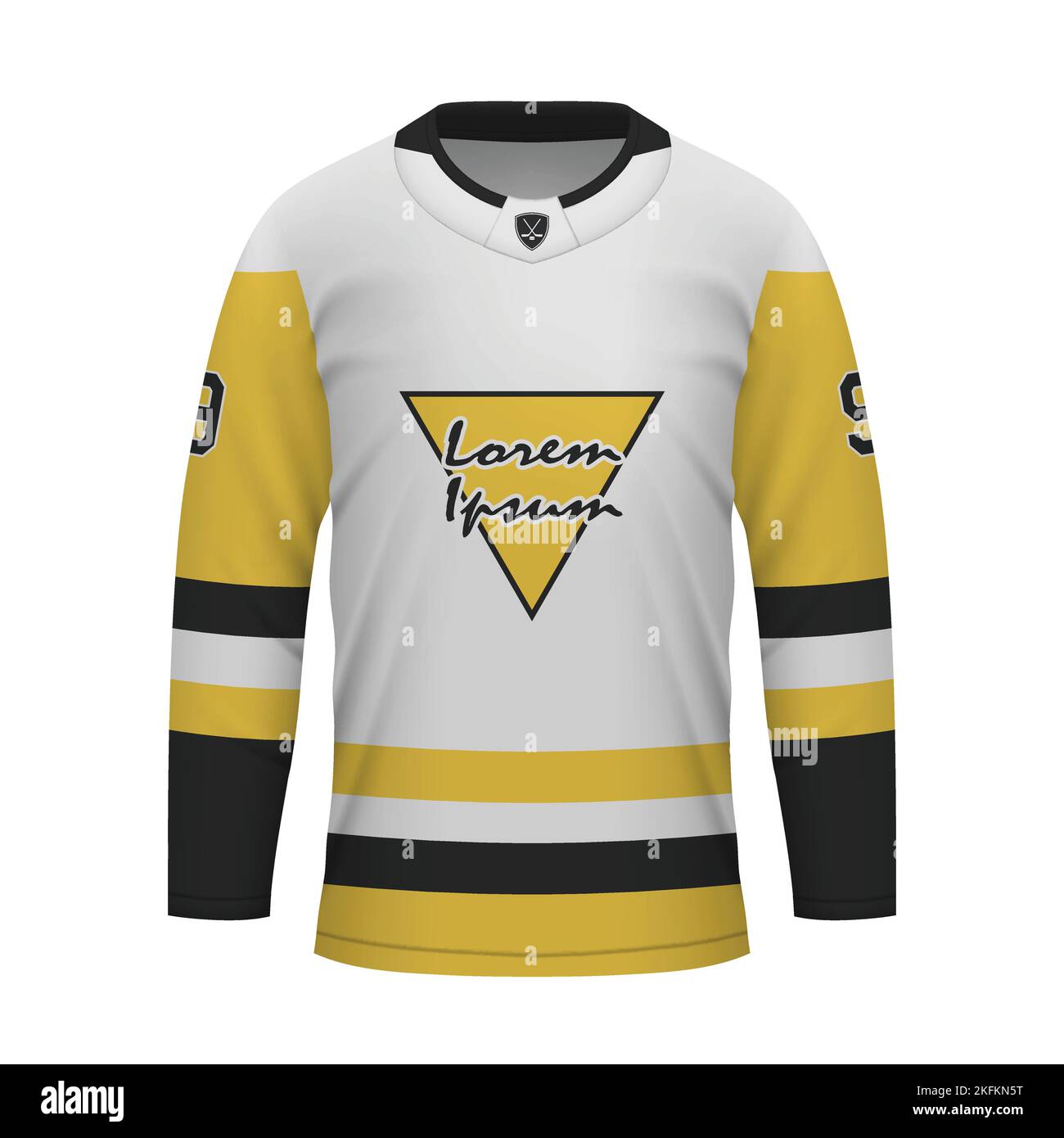 Realistic Ice Hockey away jersey Pittsburgh, shirt template for sport