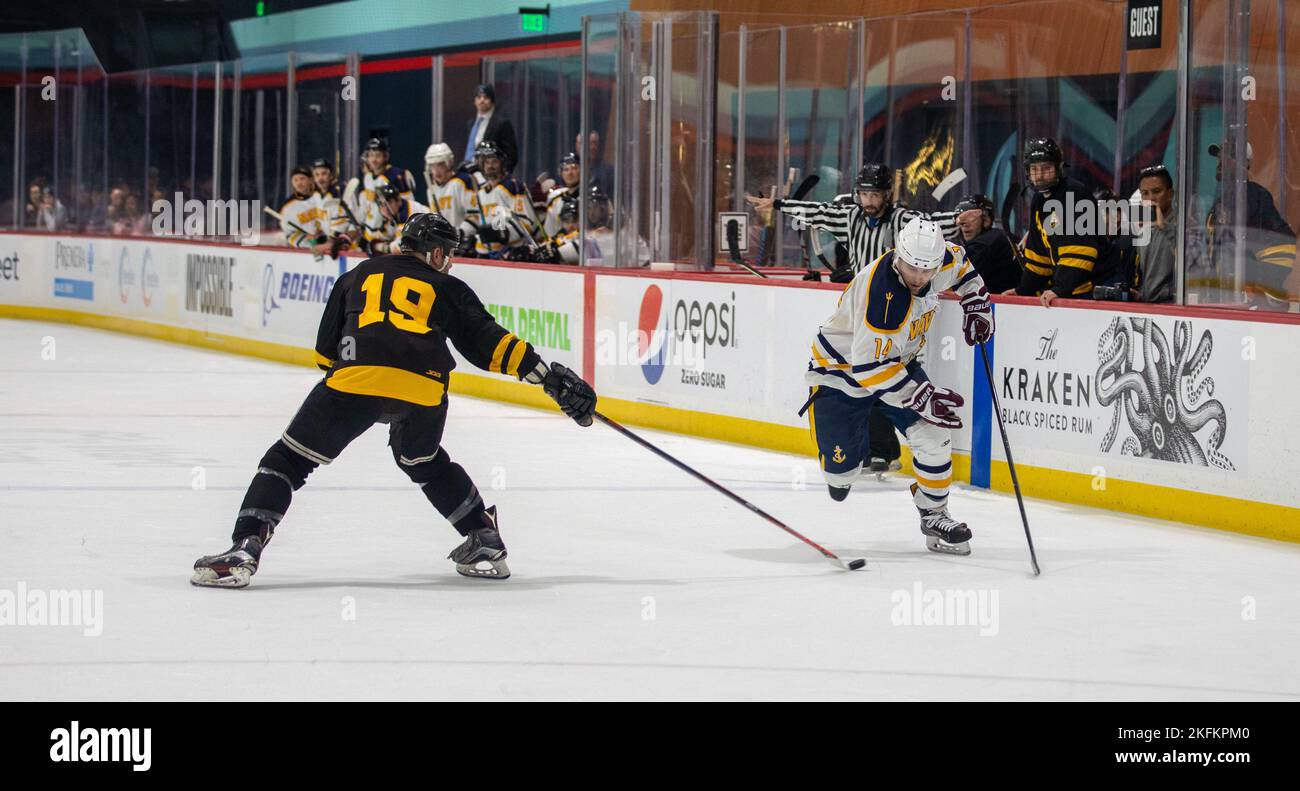 U.S. service members stationed around the Pacific Northwest play hockey