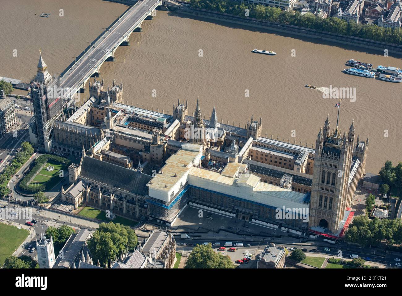 Renovation works at the Houses of Parliament, Westminster, Greater London Authority, 2021. Stock Photo