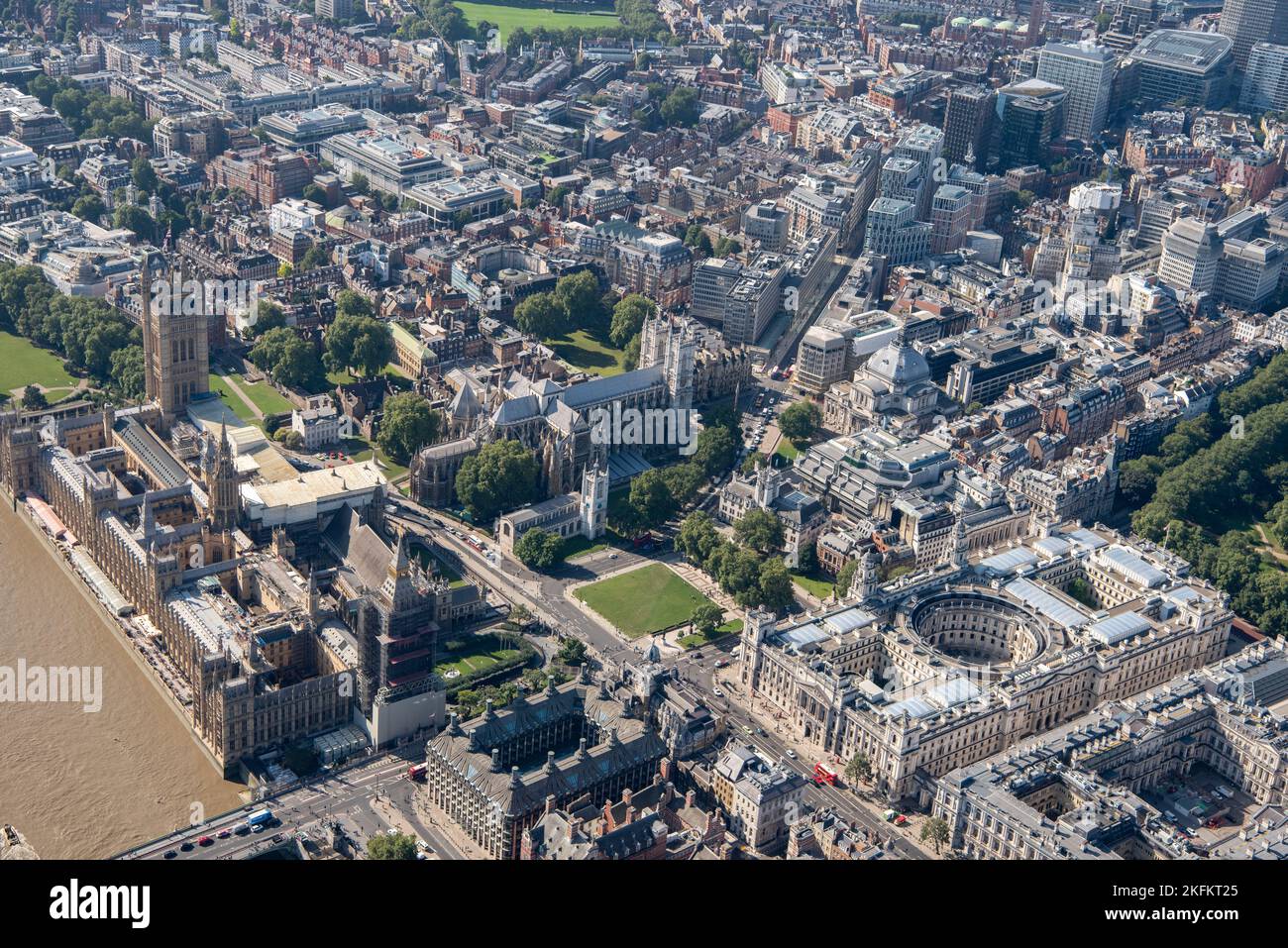 Aerial whitehall london eye hi-res stock photography and images - Alamy