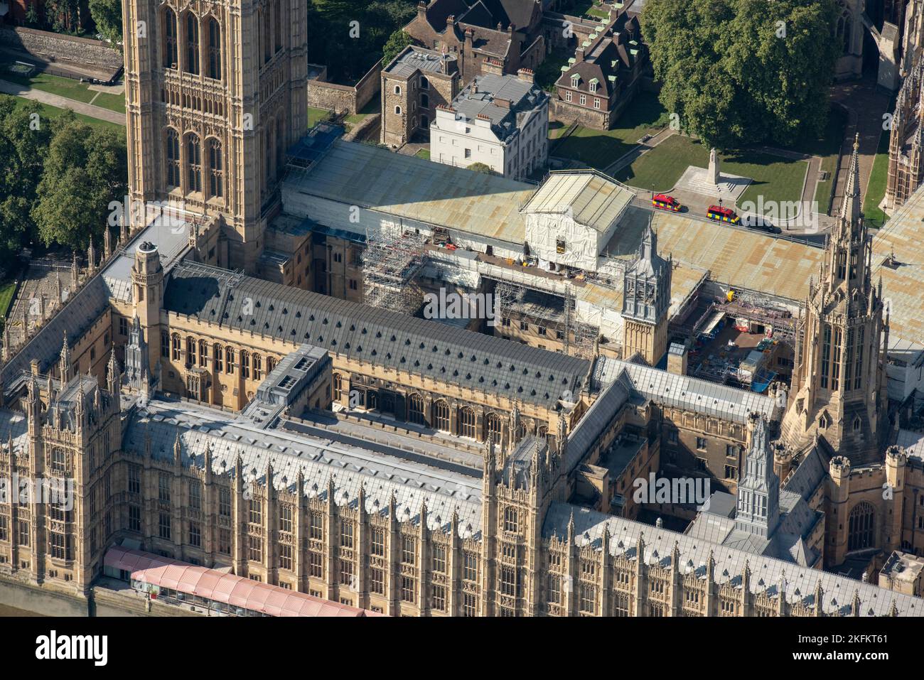 Renovation works at the Houses of Parliament, Westminster, Greater London Authority, 2021. Stock Photo