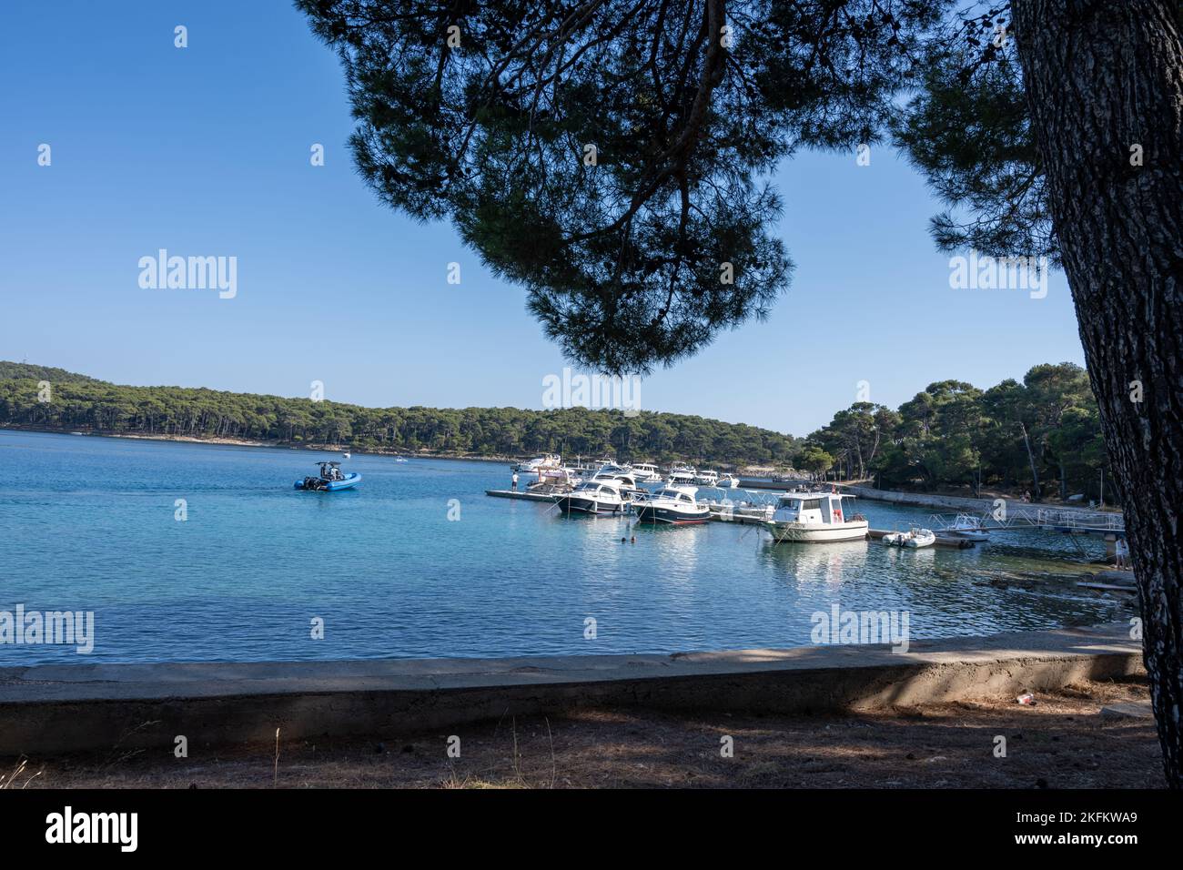 An ocean bay at Osor village, Losinj island, the Adriatic Sea, Croatia Stock Photo