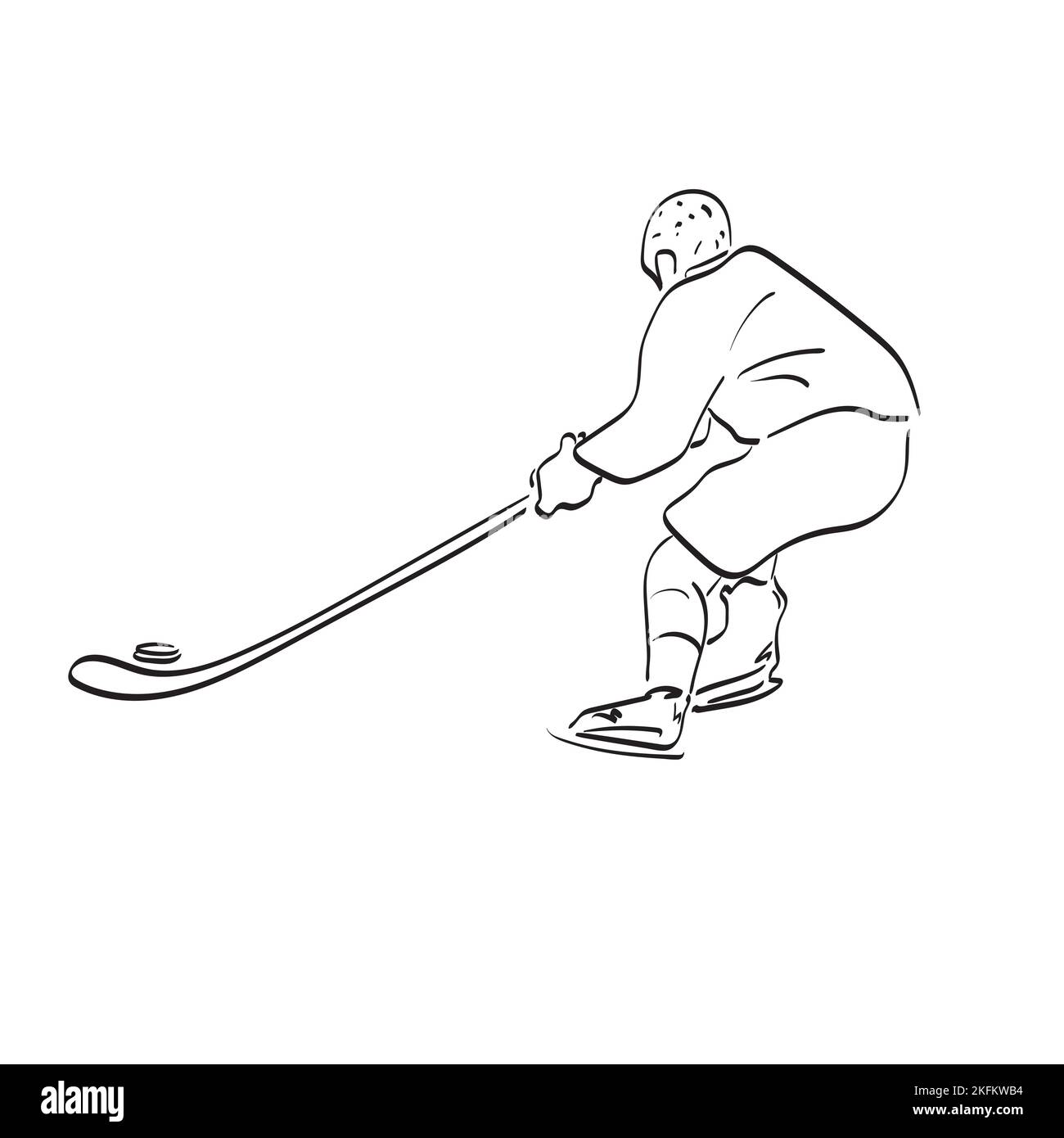 Hockey é Um Jogo Difícil De Desenhar Ilustração do Vetor - Ilustração de  torneio, americano: 253707589