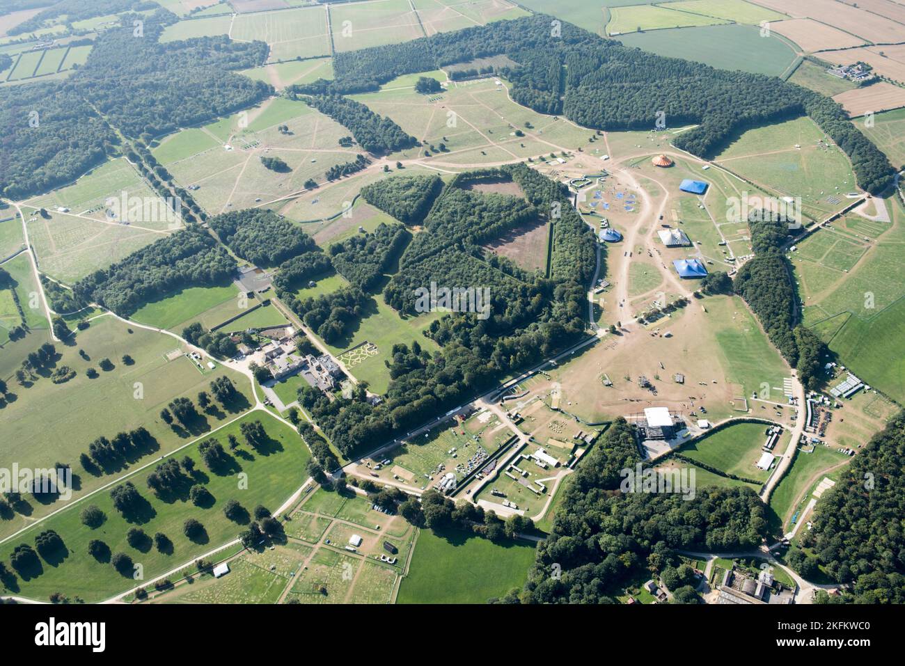 The remains of Leeds Festival at Bramham Park, Leeds, 2018 Stock Photo