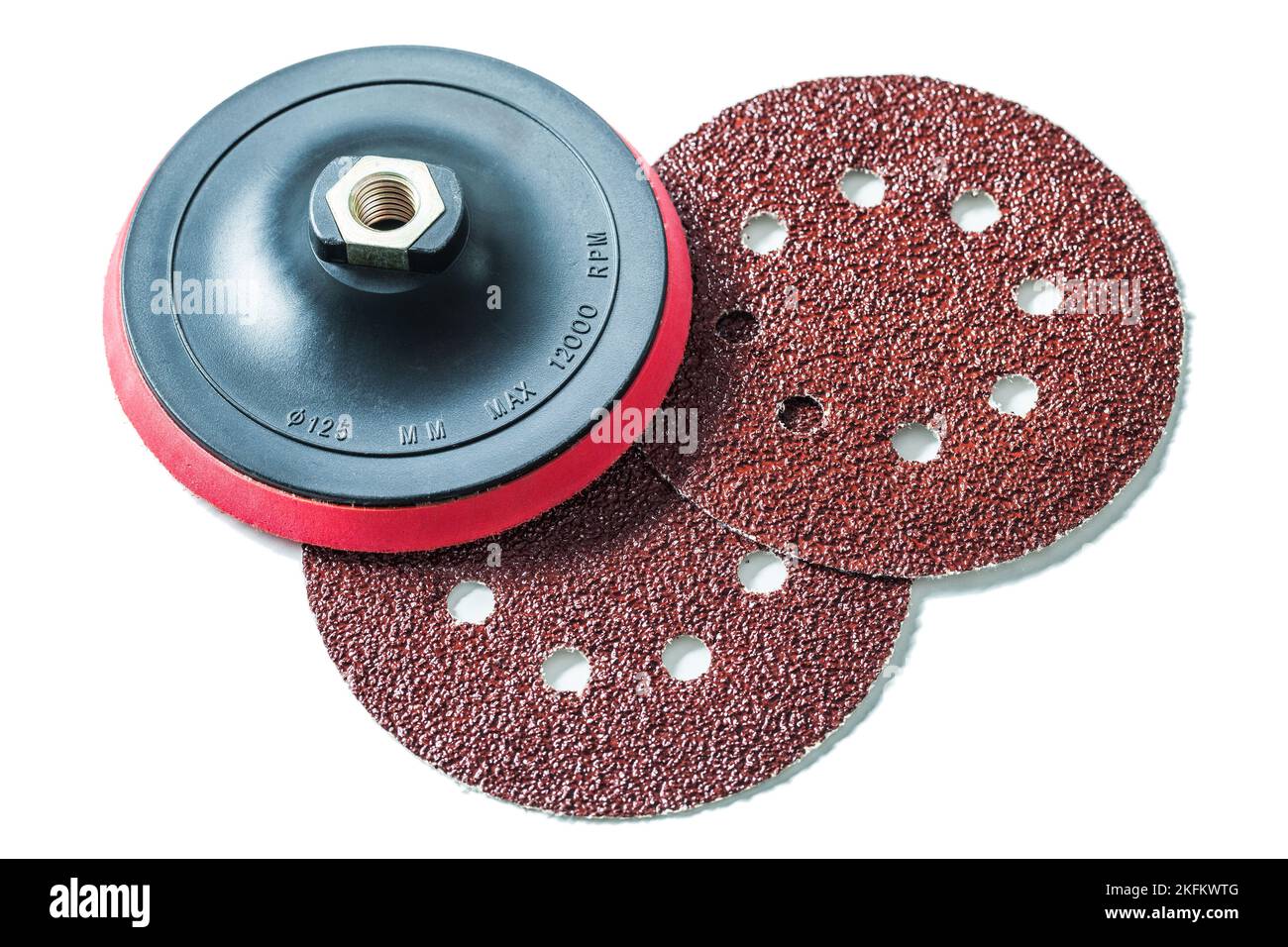abrasive discs with holder isolated on white background Stock Photo Alamy