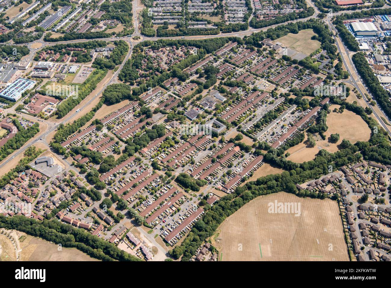 Coffee Hall housing estate, Milton Keynes, 2018 Stock Photo Alamy
