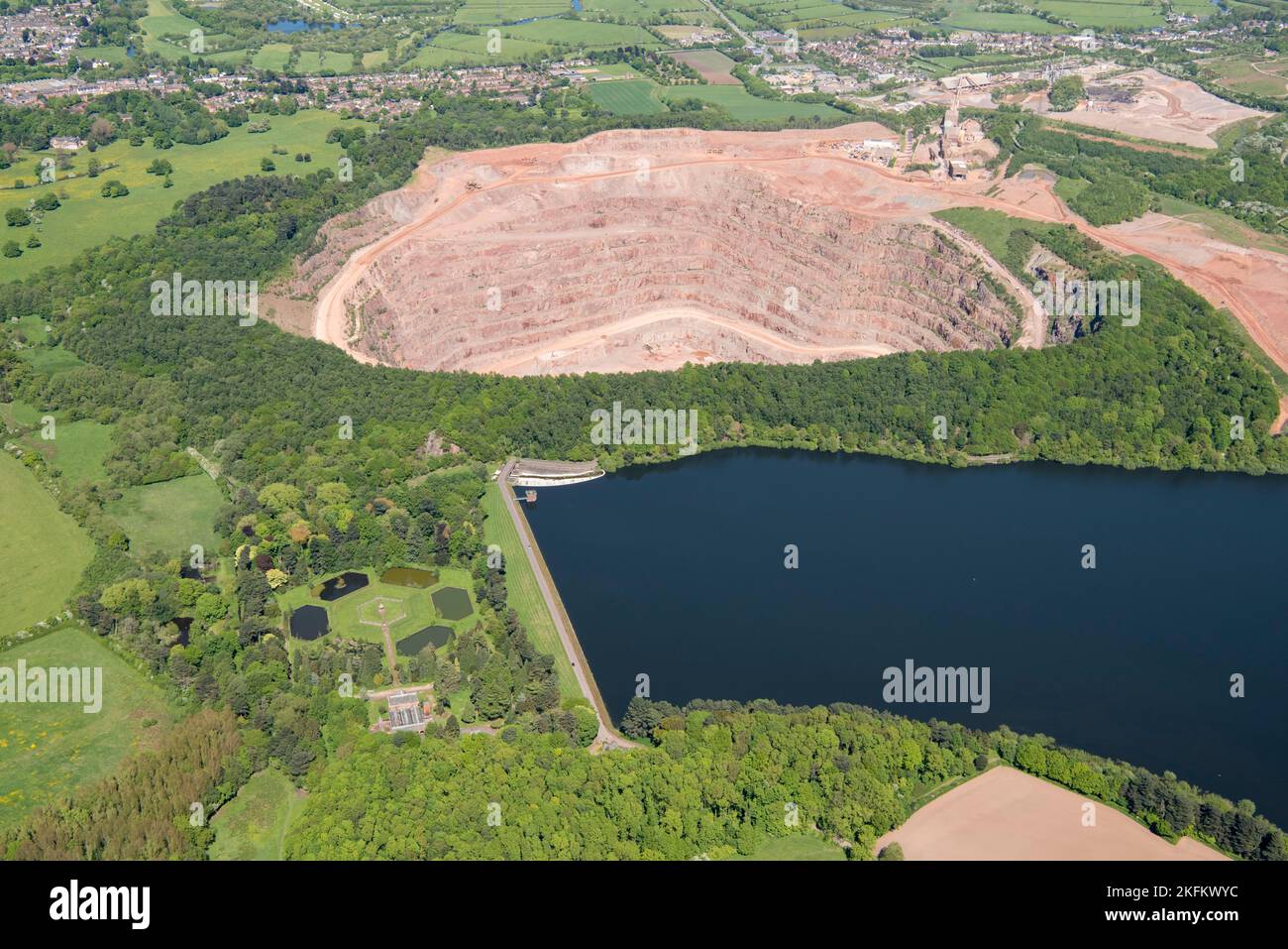 Swithland Reservoir Water Works and Mountsorrel Quarry, Leicestershire, 2018. Stock Photo
