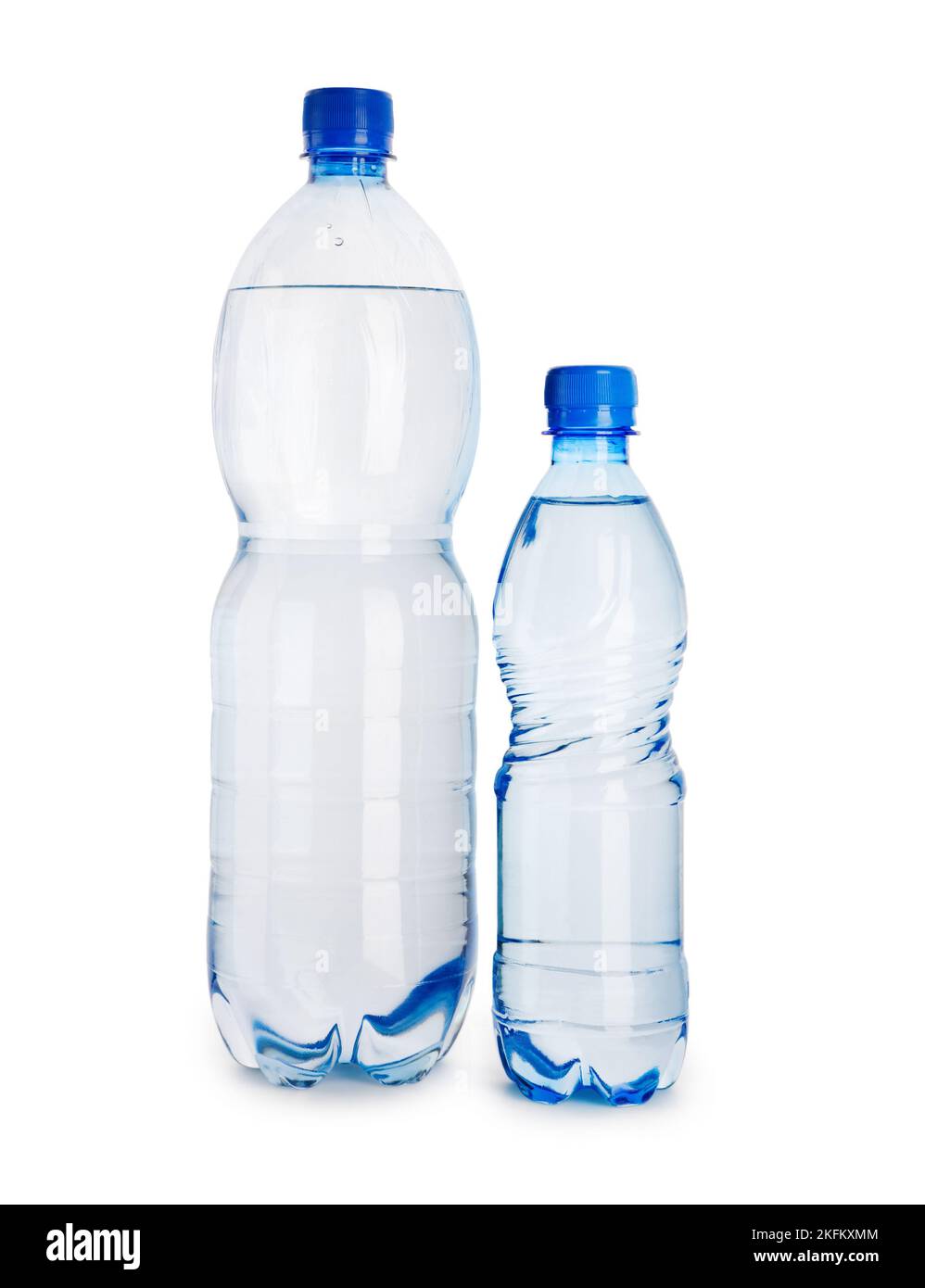 big and small blue bottle isolated Stock Photo Alamy