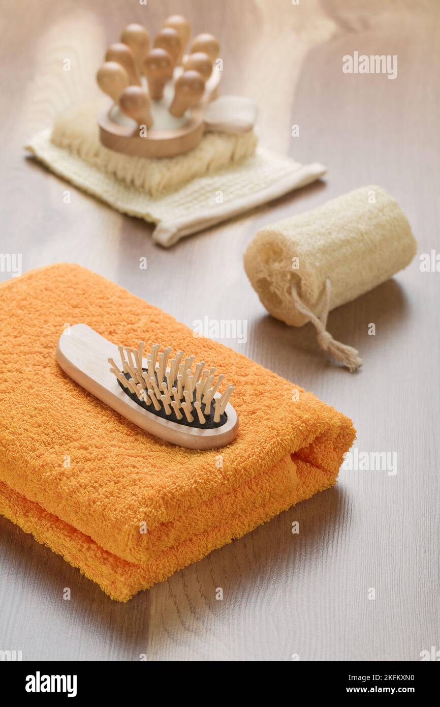 big collection of bathing articles Stock Photo - Alamy