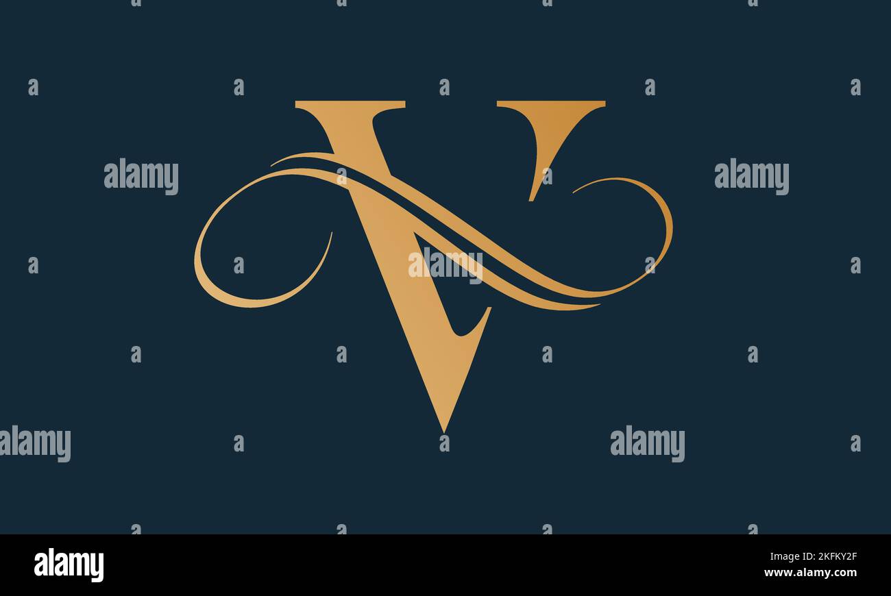 Premium Vector  Symbol 3d made of gold letter v