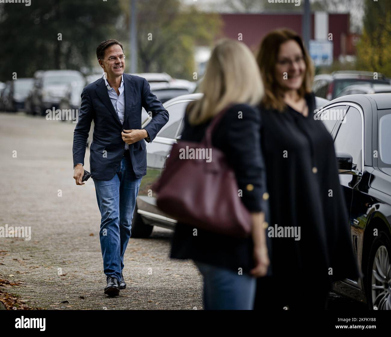 ROTTERDAM - Mark Rutte (VVD) arrives at the Van Nelle Factory prior to the autumn congress of the VVD. ANP REMKO DE WAAL netherlands out - belgium out Stock Photo