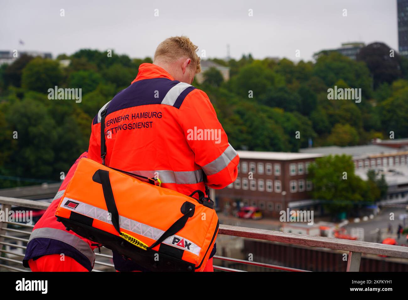 Paramedic of the Hamburg Fire Department Stock Photo Alamy