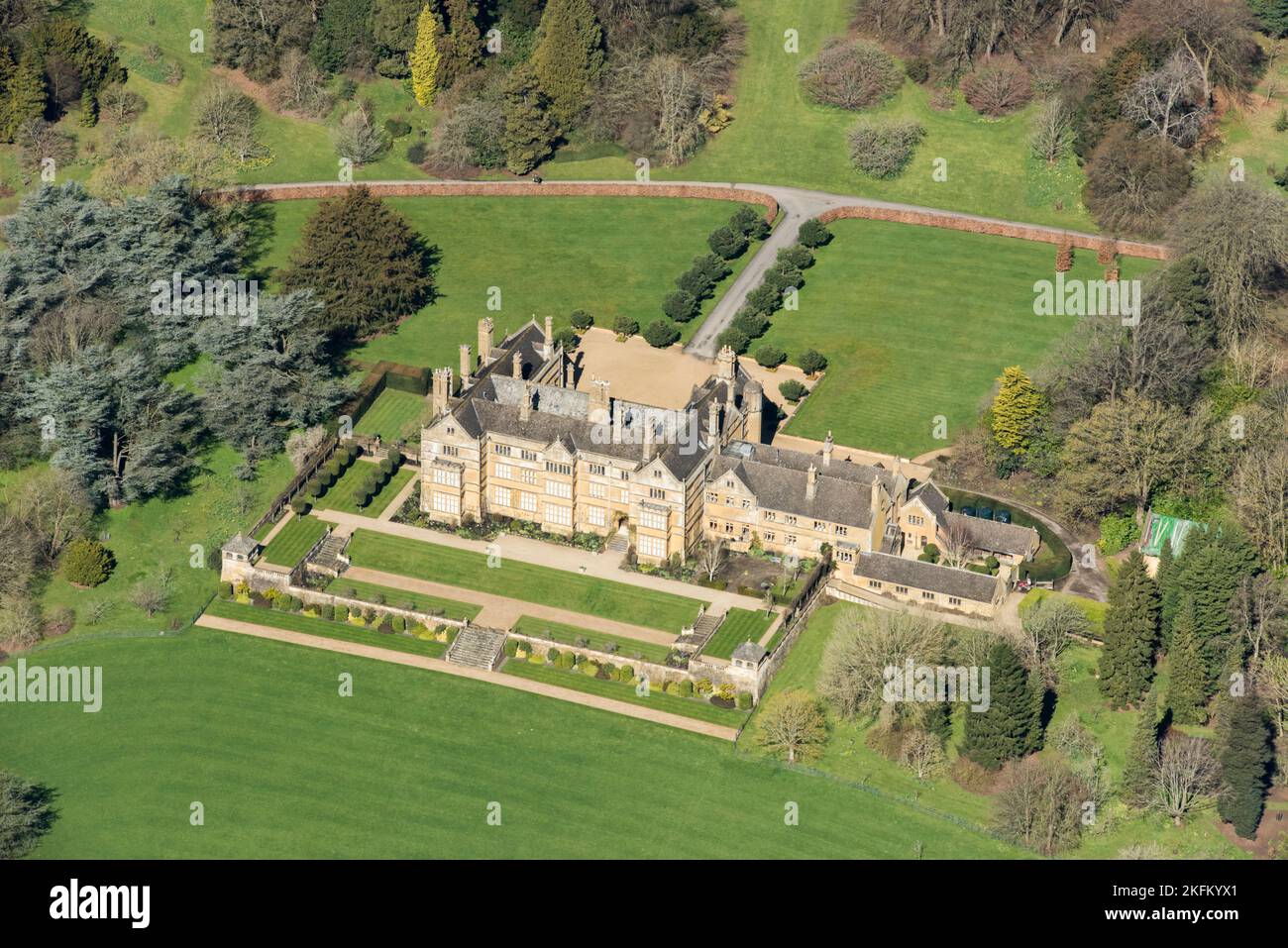 Batsford Park, an Elizabethan style country house, Batsford, Gloucestershire, 2018. Stock Photo