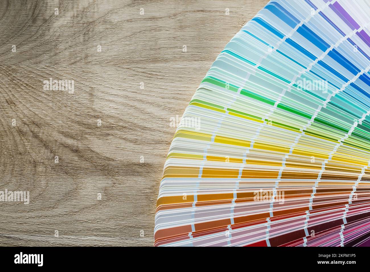 Color sampler on wooden meter Stock Photo - Alamy