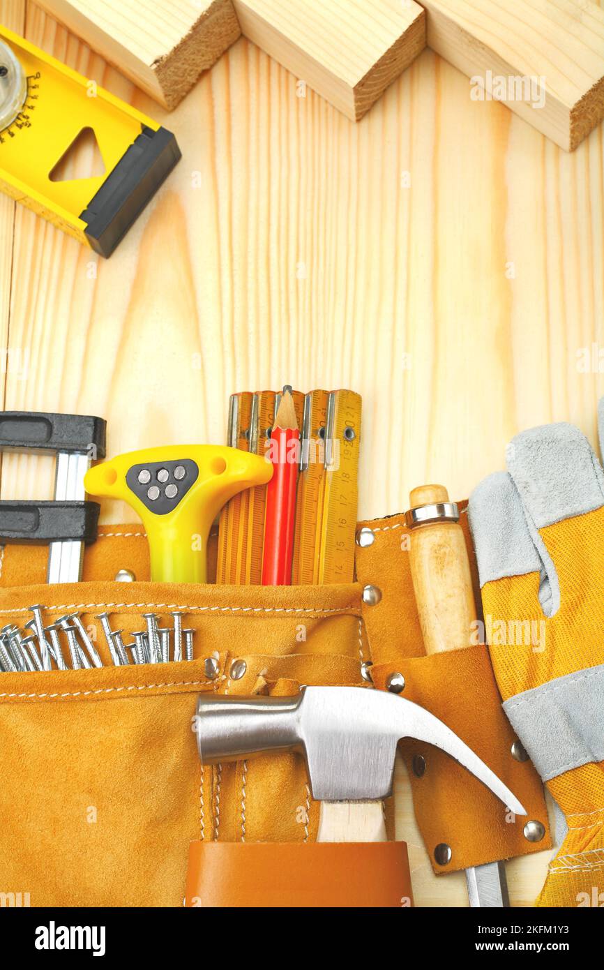 composition of building tools Stock Photo Alamy