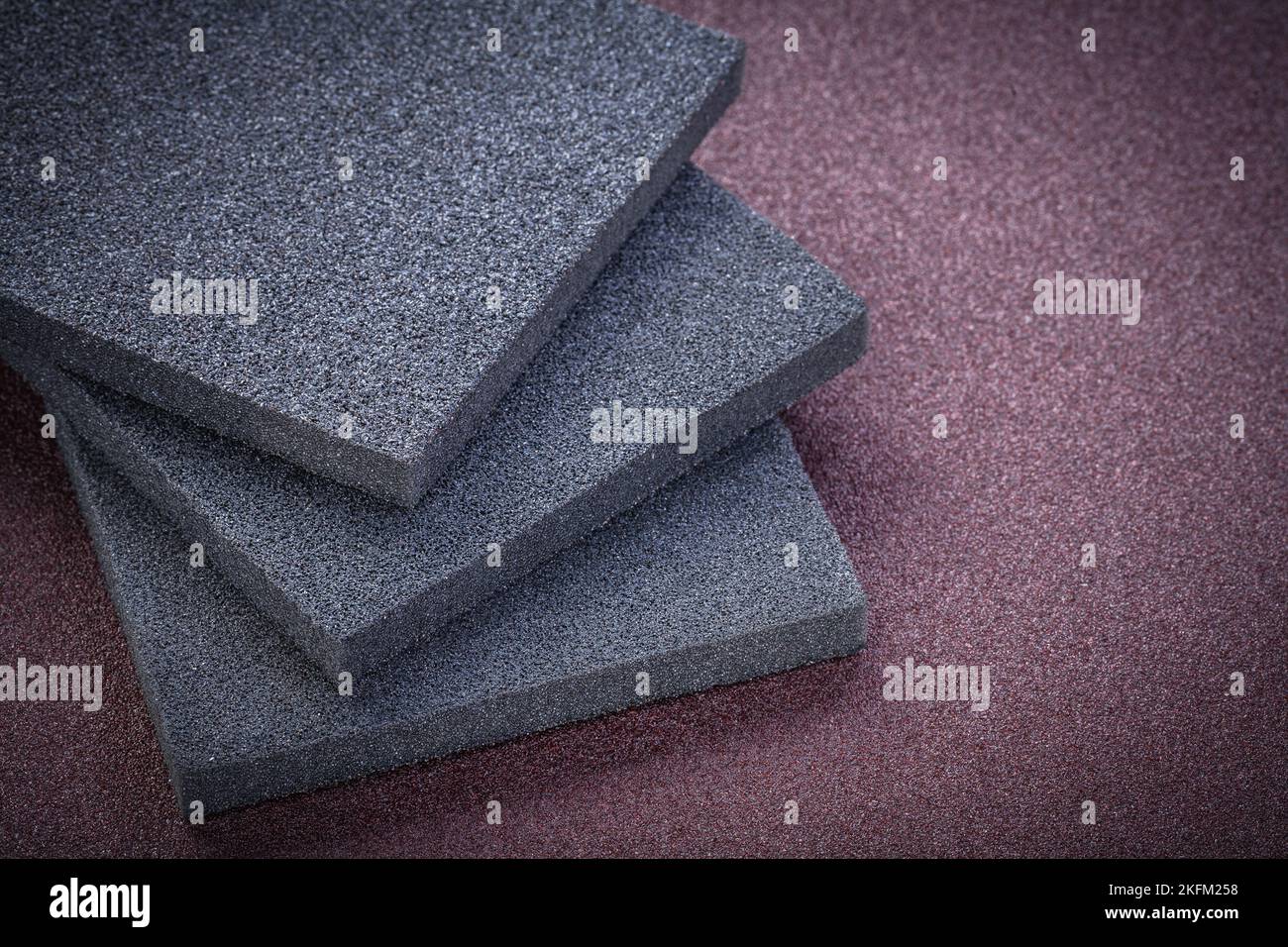 Composition of sanding sponges on polishing paper abrasive tools Stock Photo Alamy