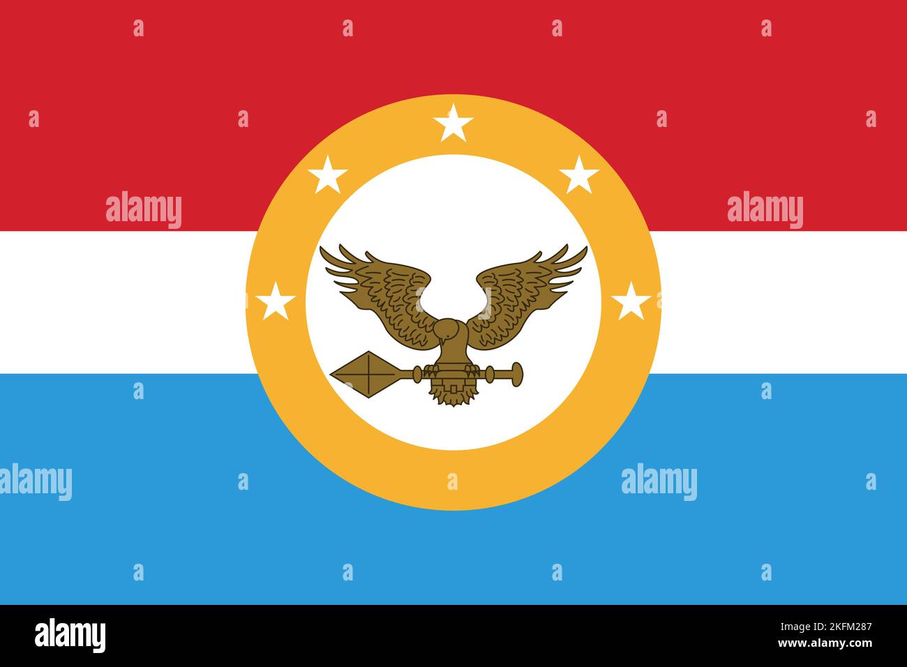 Simple flag of Malaita. Correct size, proportion, colors Stock Vector