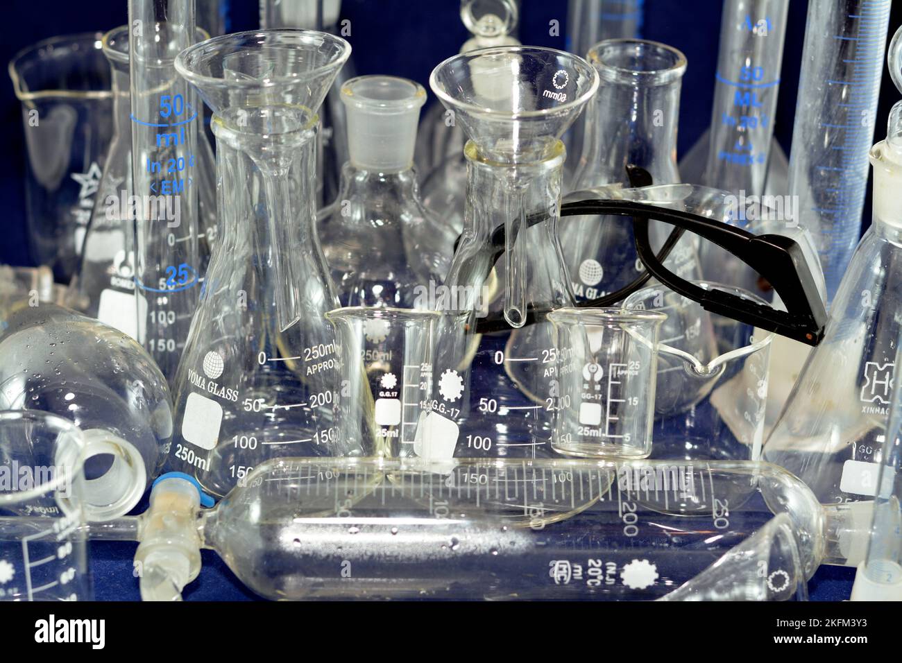 Cairo, Egypt, October 18 2022 A laboratory set of different equipment