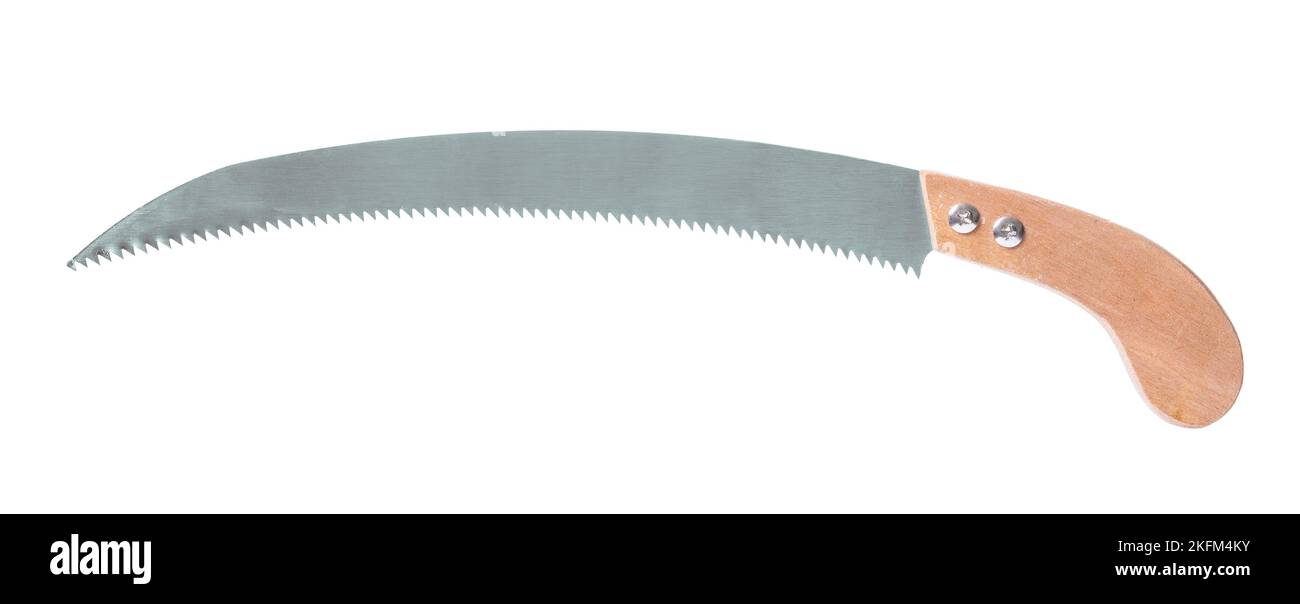 gardening handsaw isolated Stock Photo