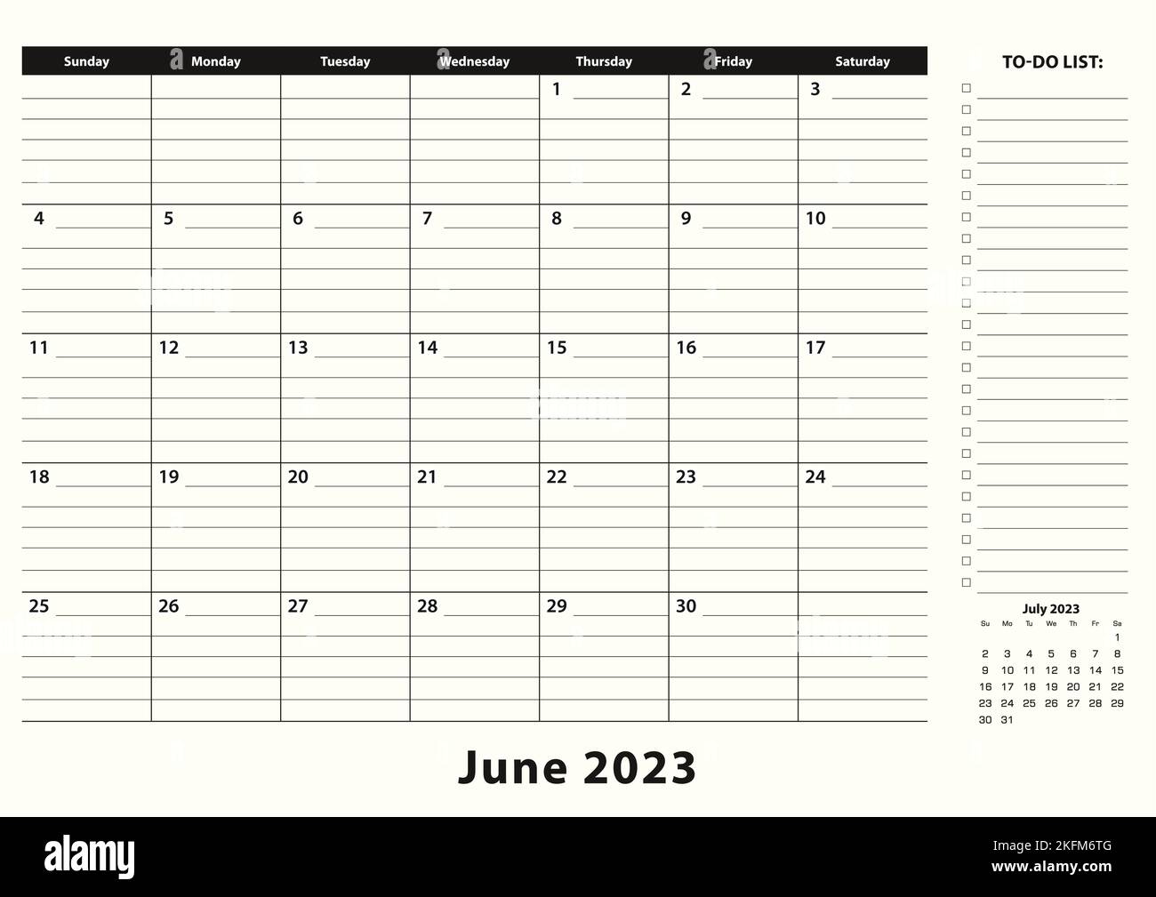 June 2023 Monthly Business Desk Pad Calendar. June 2023 calendar