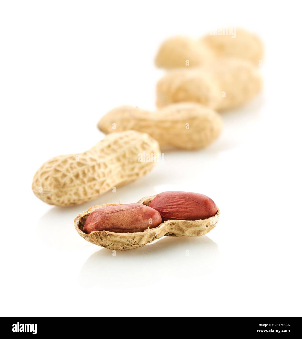 open peanuts Stock Photo
