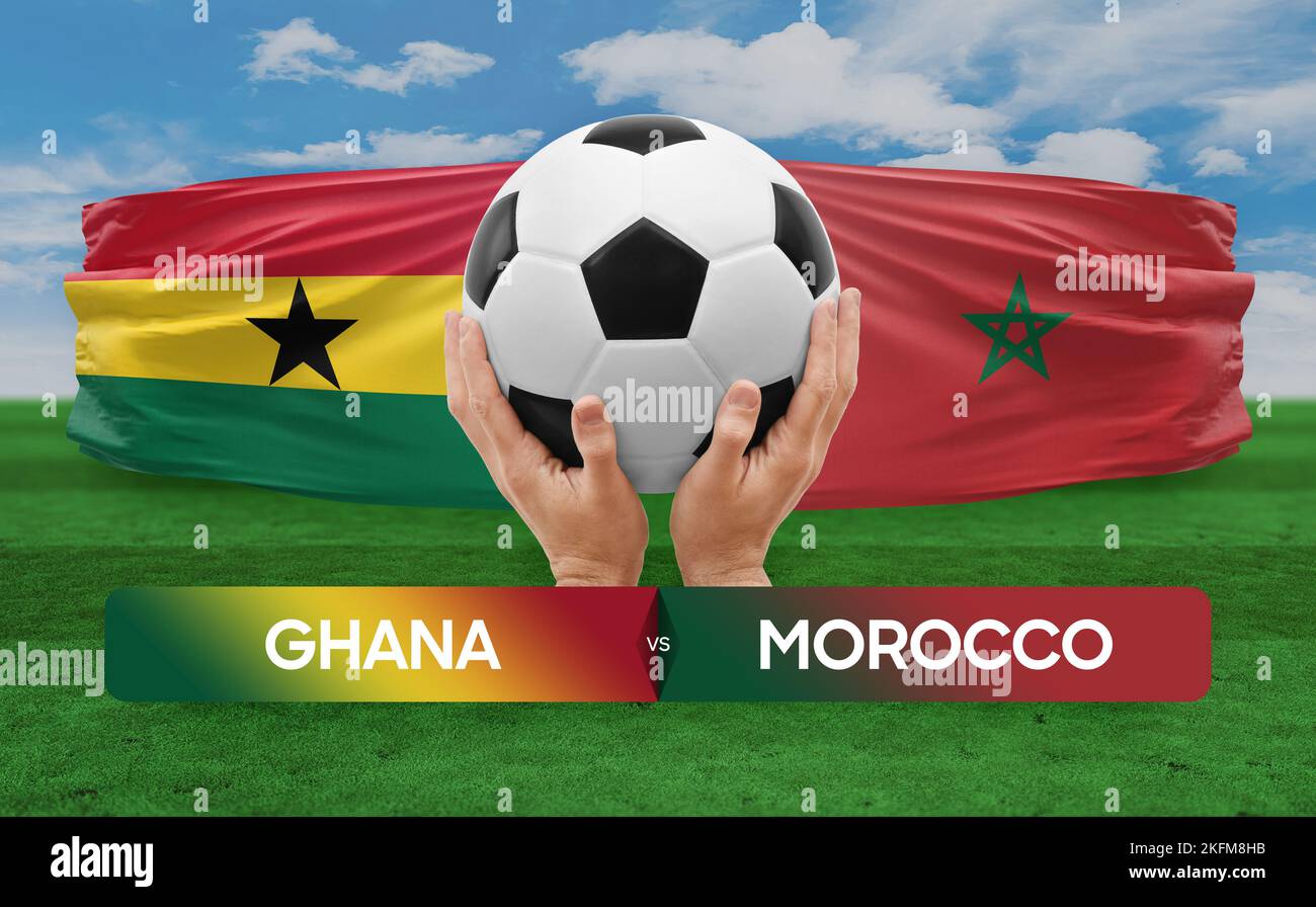Ghana vs Morocco national teams soccer football match competition