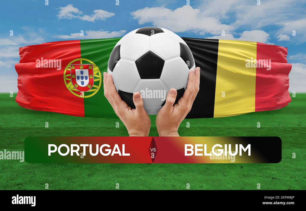 Portugal vs Belgium national teams soccer football match competition