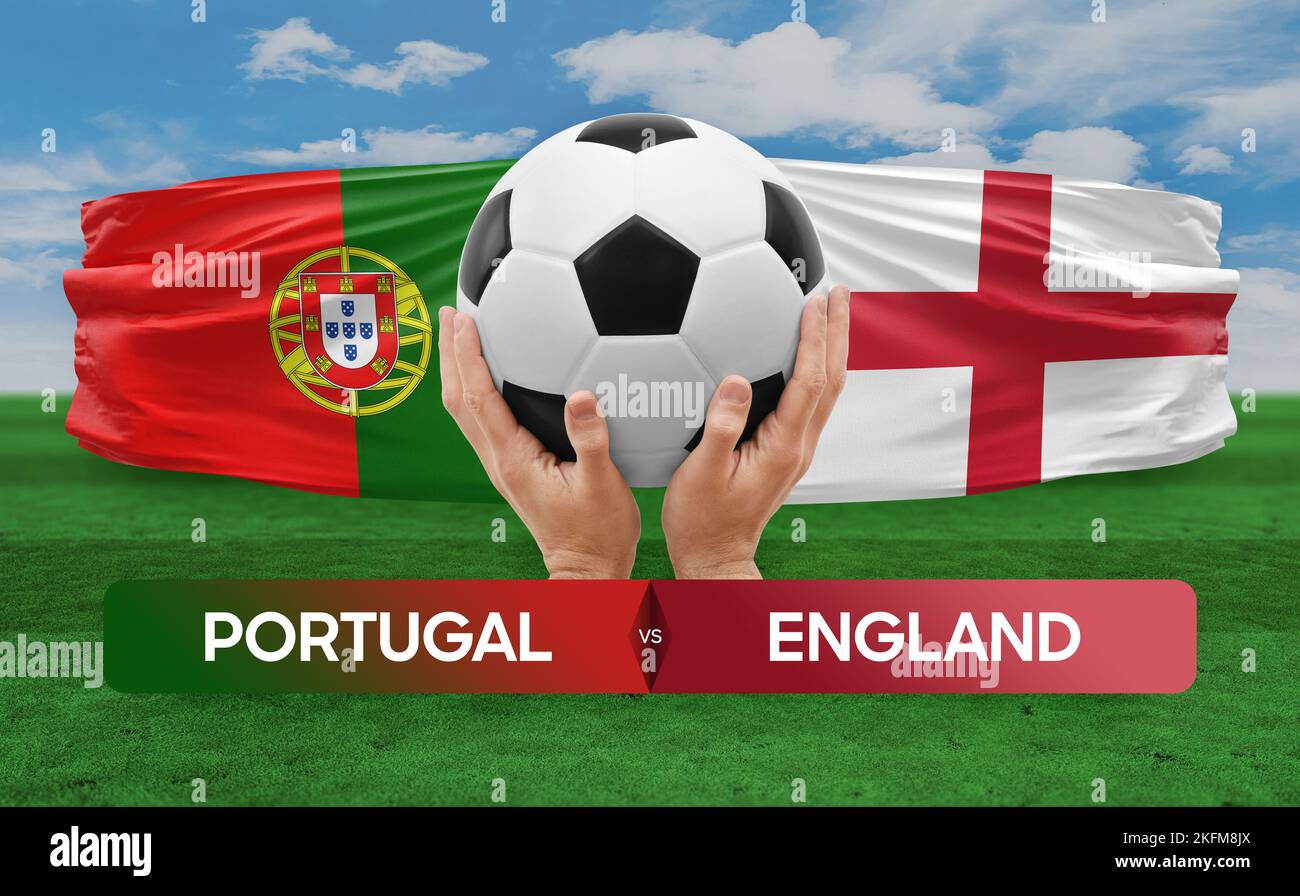 Portugal vs England national teams soccer football match competition