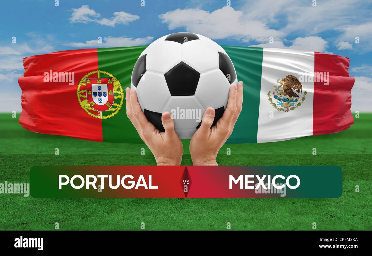 Portugal vs Mexico national teams soccer football match competition