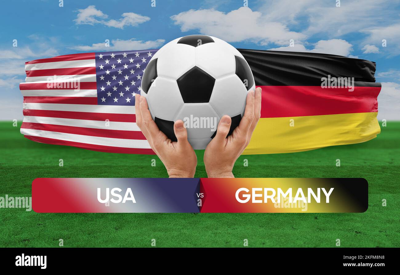 USA vs Germany national teams soccer football match competition concept